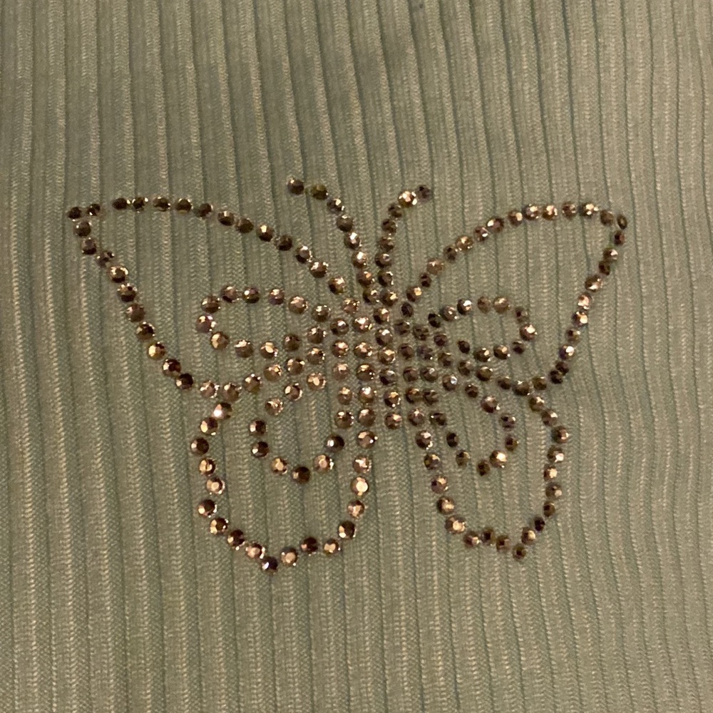 Y2K Queen Rhinestone Tank-Mint - Picture 15 of 15